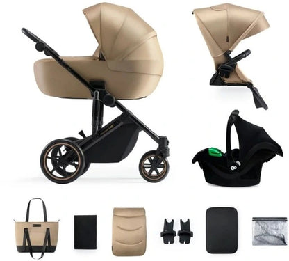 KINDERKRAFT PRIME2 PRO poussette multifonction 3-en-1 jusqu'à 22kg + siège auto MINK PRO