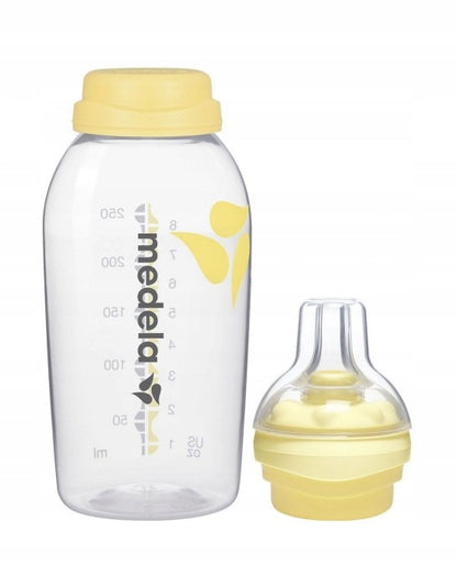 MEDELA butelka 250 ml + smoczek CALMA, żółty zestaw do karmienia 0+ bez BPA