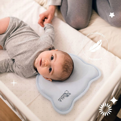 KOALA BABYCARE poduszka niemowlęca 0+ poszewka, ergonomiczna poduszka antyplagiocefaliczna dla niemowląt