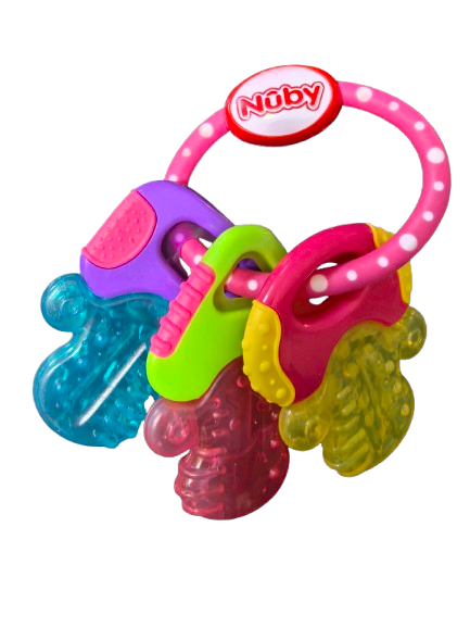 NUBY IcyBite anneau de dentition réfrigérant en silicone 9 x 14 cm CLÉS