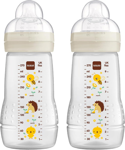 MAM Easy Active set de biberons 2 x 270 ml, âge 0+, tétine 1, PRÉ