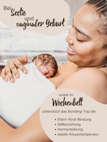 HOPPEDIZ Baby Bonding Top pour peau à peau anthracite M