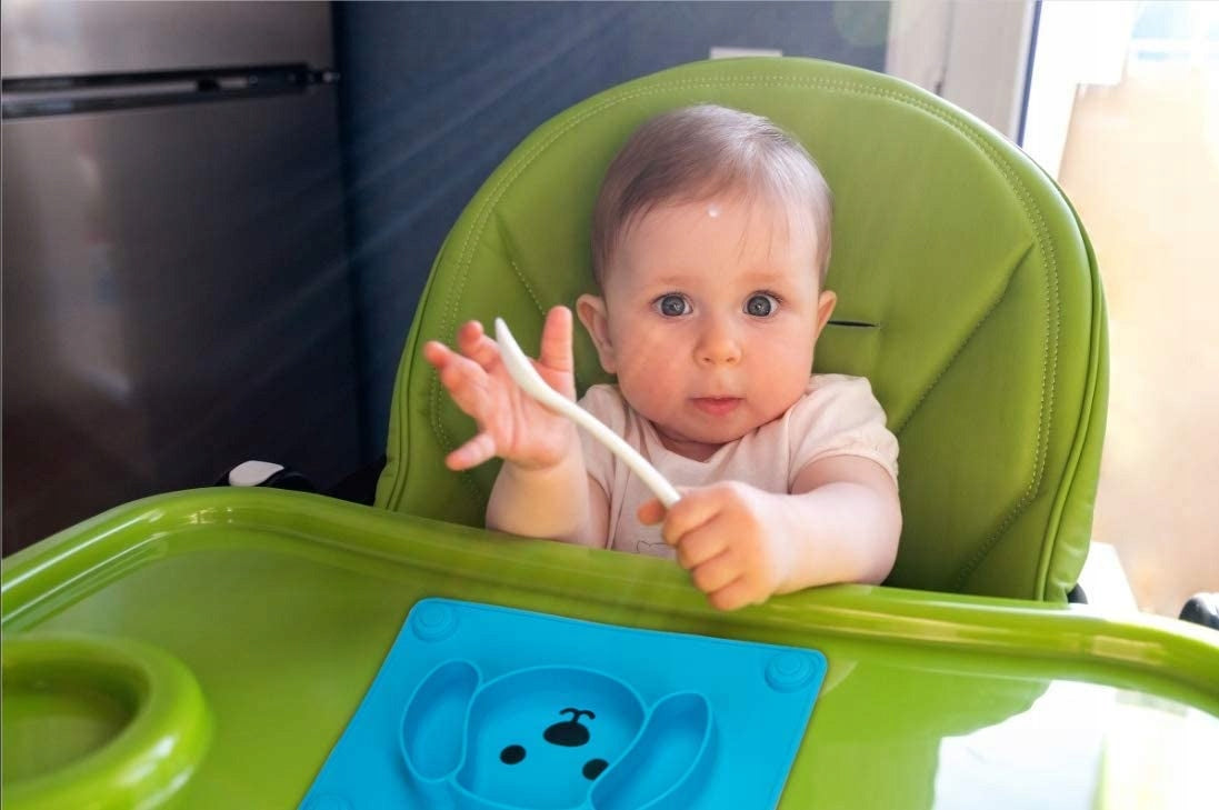 TODDLER covoraș și farfurie cu 3 COMPARTIMENTE, antiderapantă
