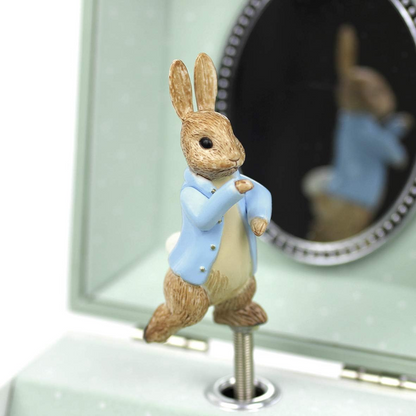 TROUSSELIER boîte à musique à remontoir 10,5 x 8,5 cm PETER RABBIT