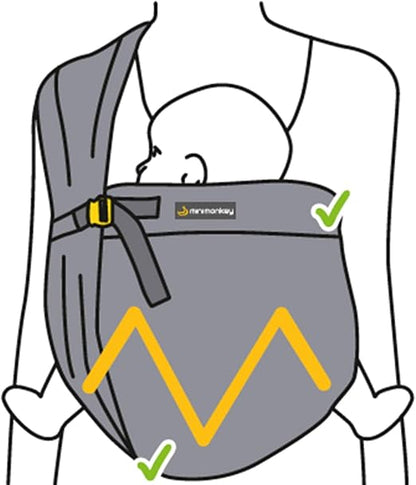 MINIMONKEY écharpe de portage filet jusqu'à 15 kg
