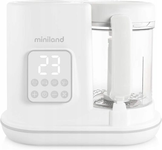 MINILAND Chefy 6 robot de cuisine 6-en-1 cuiseur vapeur mixeur + pince doseur sac