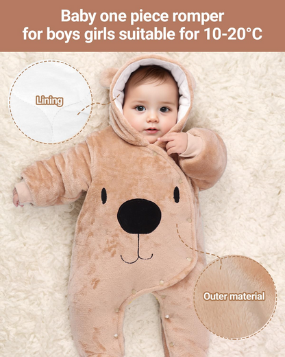 JIAMY combinaison d'hiver avec capuche 0-3 mois