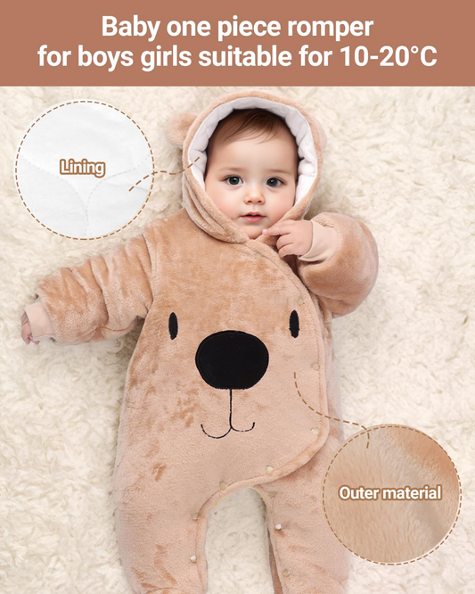 JIAMY combinaison d'hiver avec capuche 0-3 mois