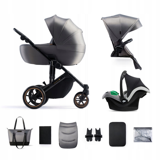 KINDERKRAFT PRIME2 PRO 3-in-1 multifunction stroller up to 22kg + MINK PRO car seat