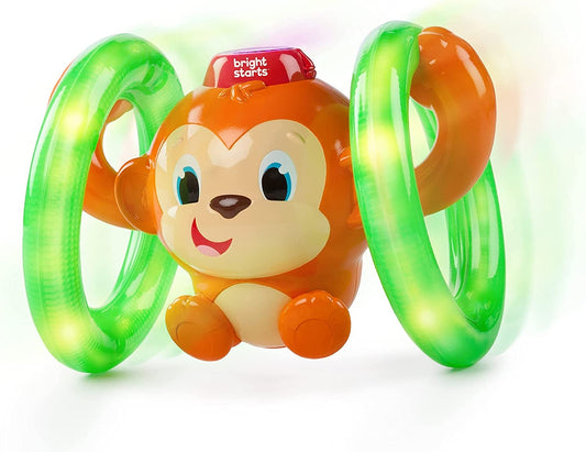 BRIGHT STARTS macaquinho ROLL&GLOW luz som
