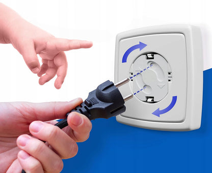 ADLERSFELD zabezpieczenie przed dziećmi do gniazd elektrycznych x1 do gniazdka z blokadą i montażem 3M