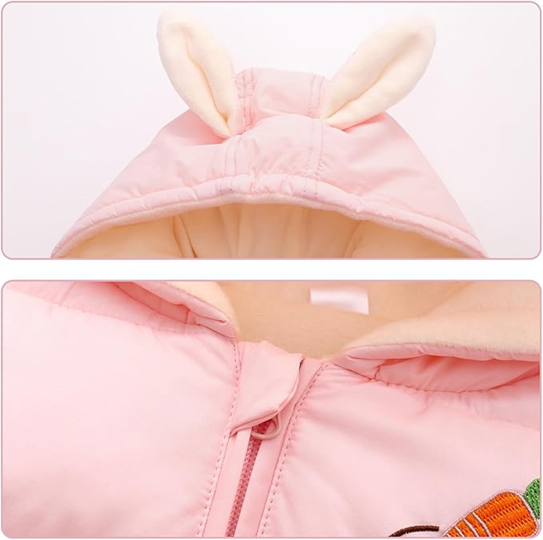 JIAMY combinaison d'hiver avec capuche et oreilles 6-12 mois 80