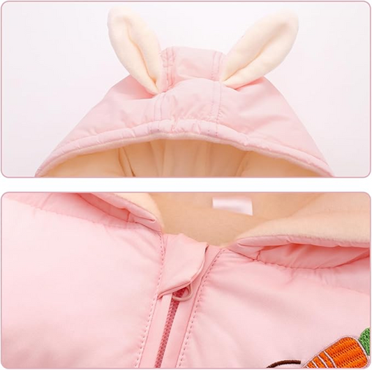 JIAMY combinaison d'hiver avec capuche et oreilles 6-12 mois 80