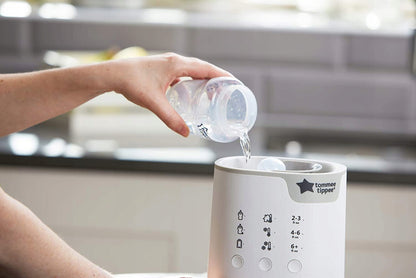 TOMMEE TIPPEE all-in-one podgrzewacz zaawansowany, szary podgrzewacz do butelek i słoików z automatycznym timerem