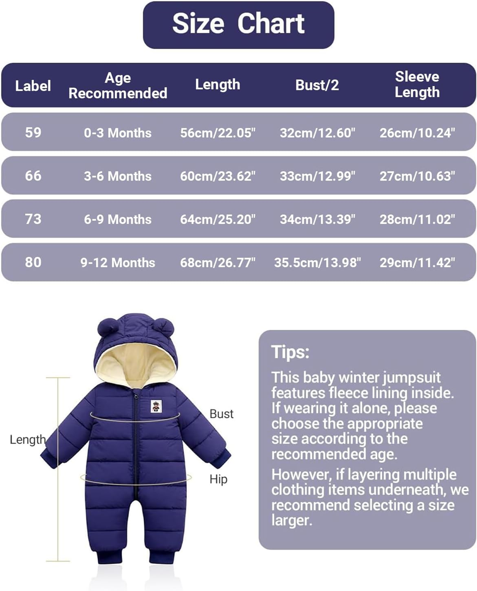 MINIZONE combinaison d'hiver avec capuche 6-9 mois 73