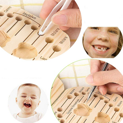 LOVE BABY boîte en bois pour conserver les dents de lait LANGUE ITALIENNE