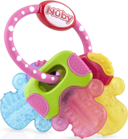 NUBY IcyBite anneau de dentition réfrigérant en silicone 9 x 14 cm CLÉS