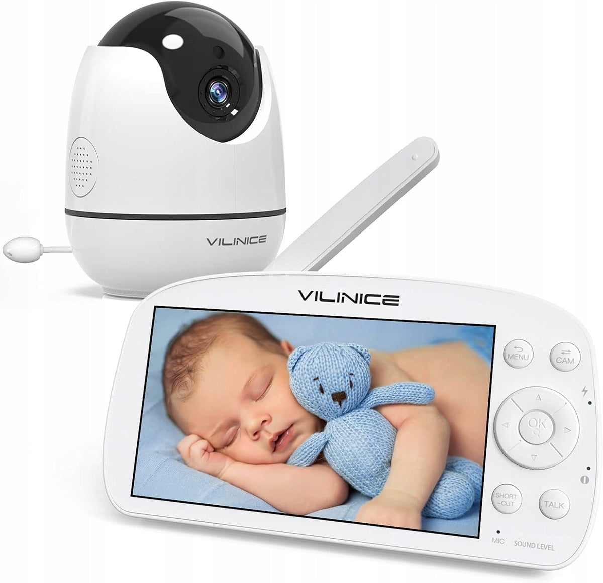 VILINICE babyphone numérique électronique à distance 5,5" HD LCD