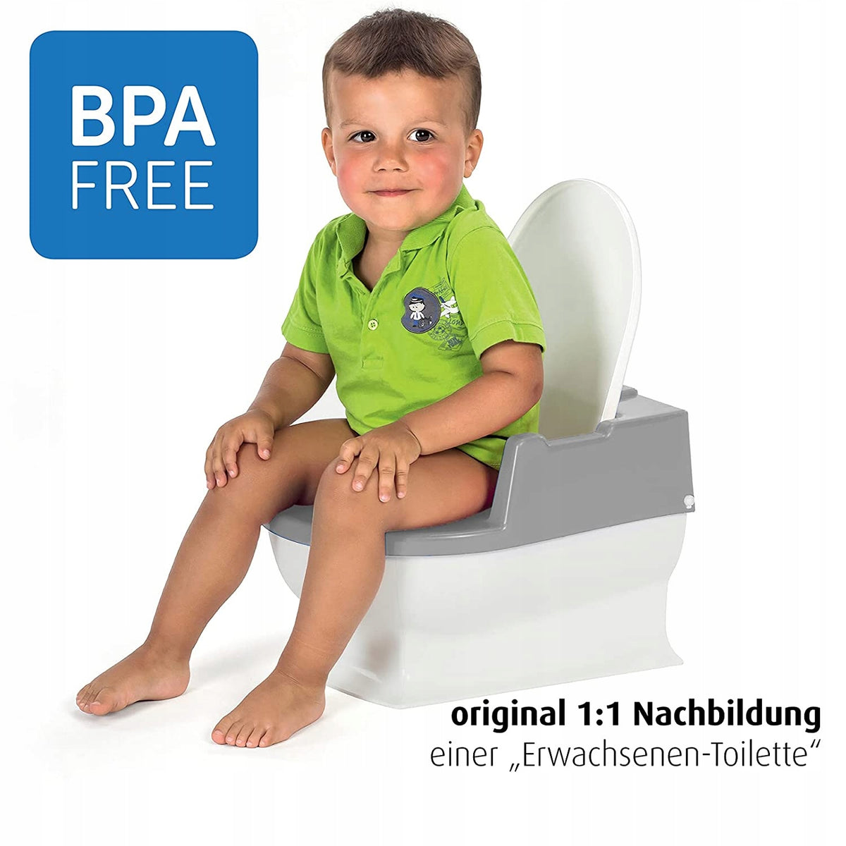 SITZFRITZ nocnik Moja Pierwsza Toaleta, BPA free, 1:1 replika toalety dla dorosłych dla dzieci