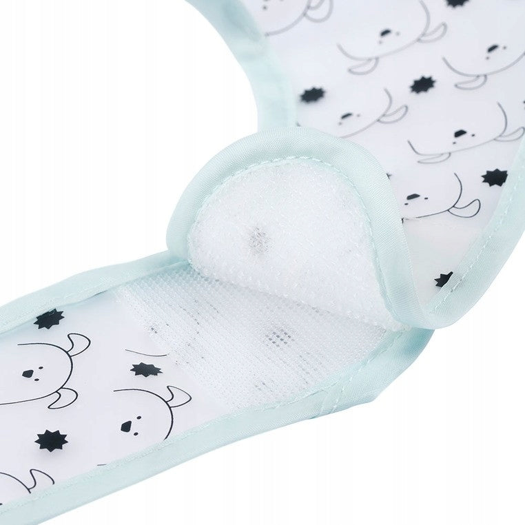 LASSIG bavoir en plastique avec velcro et poche 6-24 mois