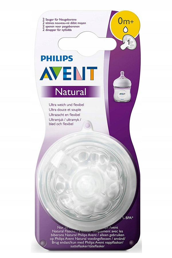 PHILIPS AVENT Natural tétines pour biberons 0m+ x2