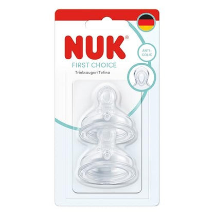 NUK First Choice tetine pentru biberoane S 0+ x2