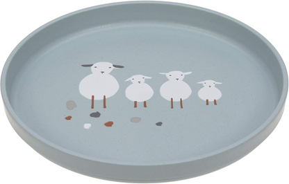 LASSIG Tiny Farmer assiette biocomposite 2 x 18 cm 6 m+ MOUTONS