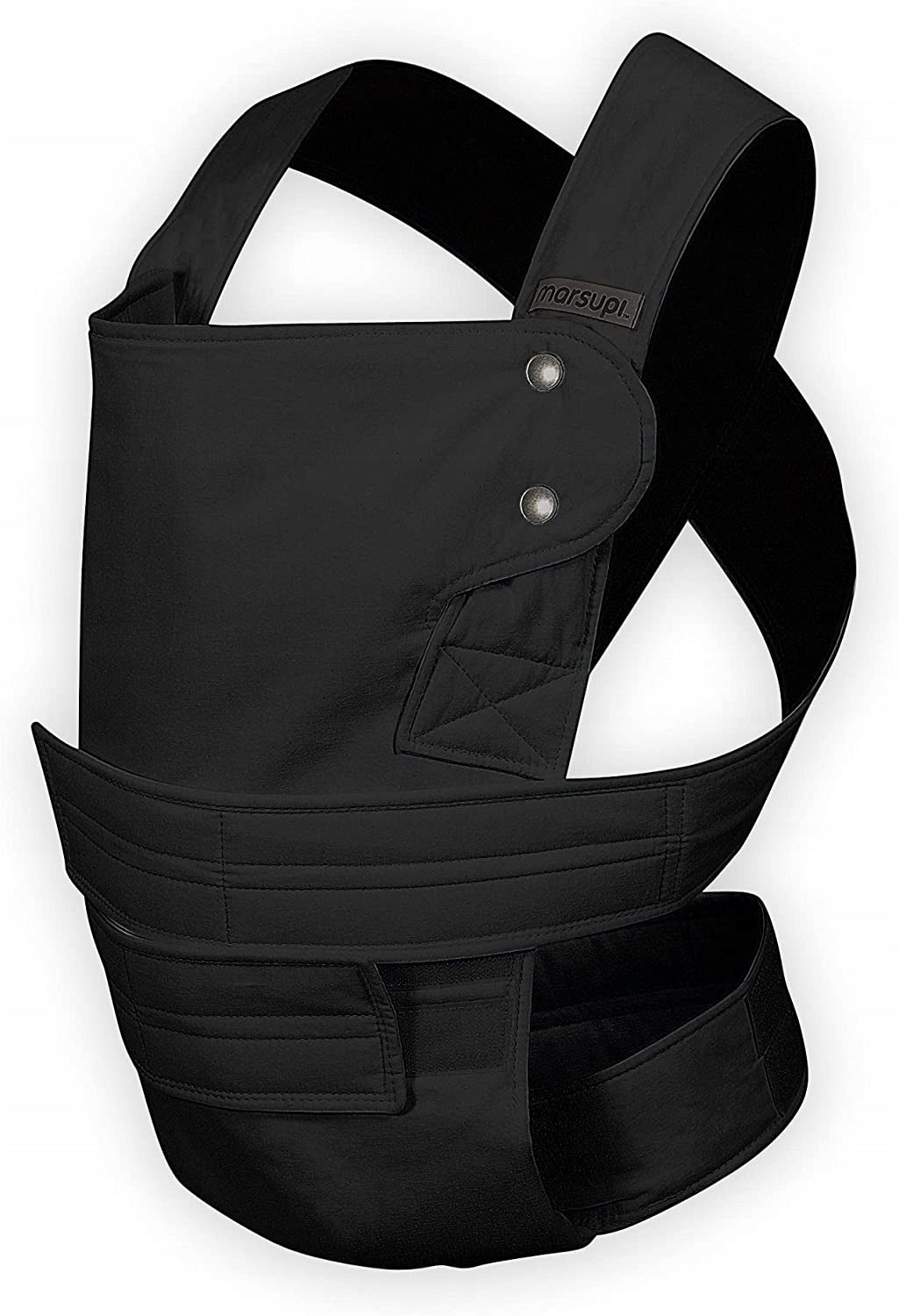 MARSUPI 2.0 nosidełko ergonomiczne S/M 3,5 - 15 kg, czarne nosidło miękkie dla niemowląt