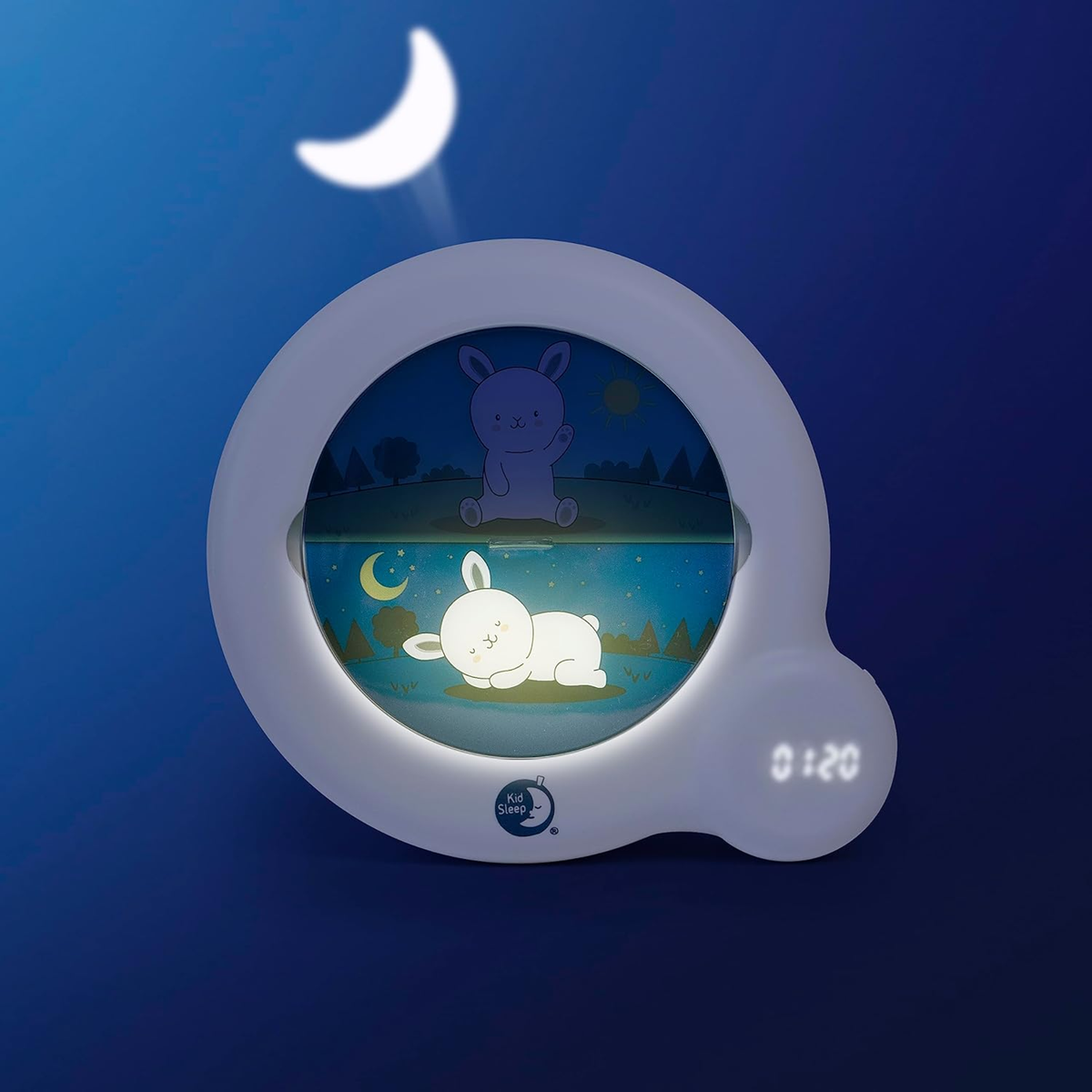 PABOBO Kid Sleep Essential 3en1 réveil éducatif horloge veilleuse 18 x 20 cm