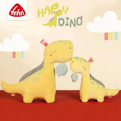 FEHN Happy Dino piłka do zabawy MOTORYKA 0+ zielona zabawka sensoryczna dla niemowląt wspiera koordynację i zręczność