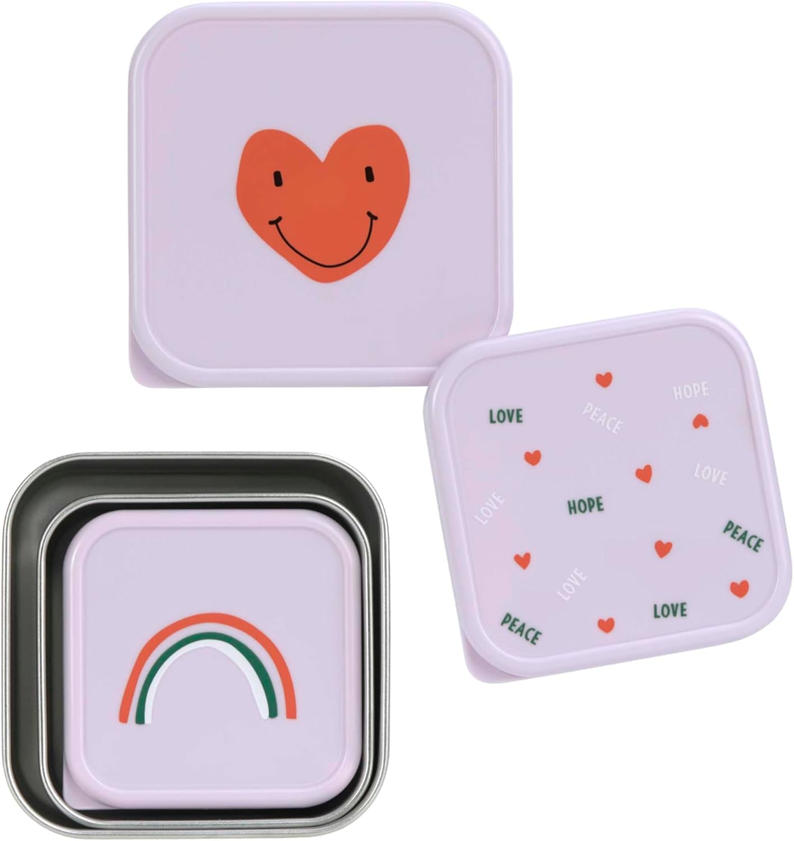 LASSIG Snackbox boîtes à goûter en acier x3