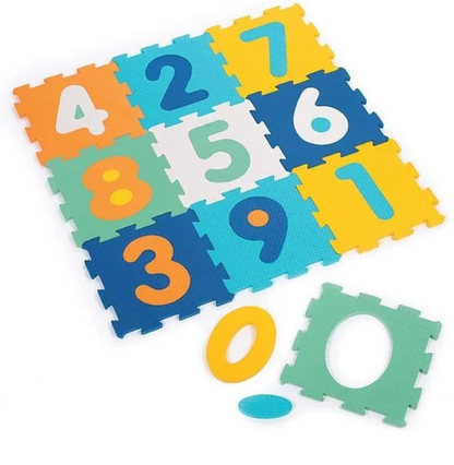 LUDI tapis pliable puzzle 2-en-1 chiffres 90x90