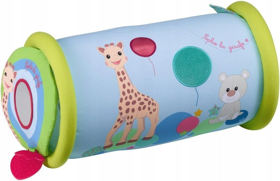 ŻYRAFA SOPHIE rolka do raczkowania dla niemowląt, kolorowa zabawka sensoryczna 6 m+ z grzechotką
