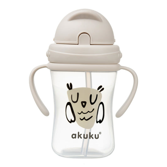 Garrafa AKUKU com palhinha retrátil 300ml 9m+