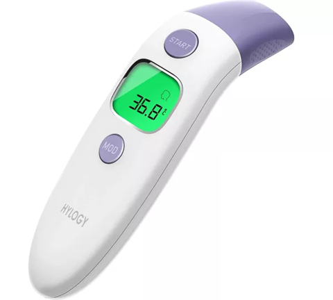 HYLOGY thermomètre sans contact 4-en-1 front oreille pièce nourriture + étui