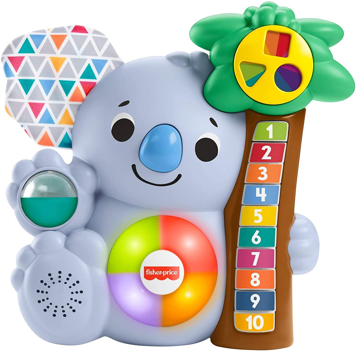 FISHER-PRICE interaktywny KOALA j.niemiecki GRG67, kolorowa zabawka edukacyjna z cyframi i światełkami