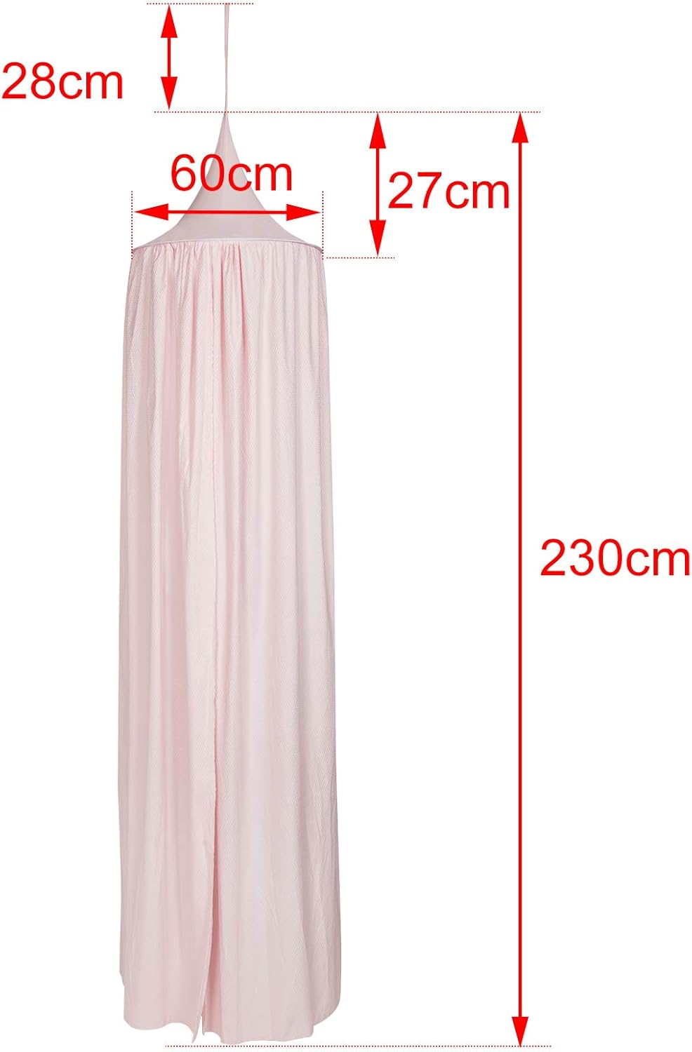 LANEETAL baldachim wiszący teksturowany 230 cm