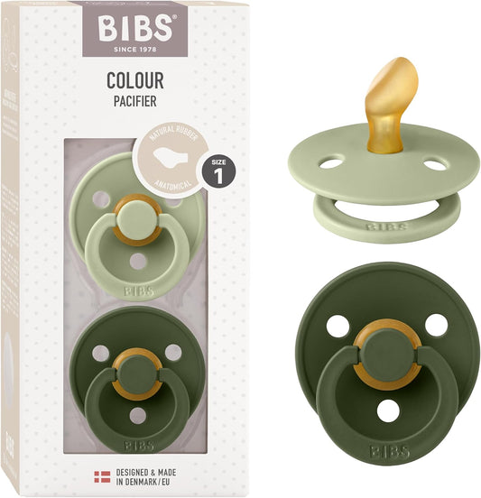 BIBS COLOUR sucettes apaisantes 2pack caoutchouc 0-6 mois ANATOMIQUES