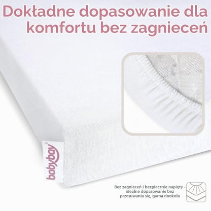 BABYBAY Deluxe Organic drap-housse 89x50 cm blanc