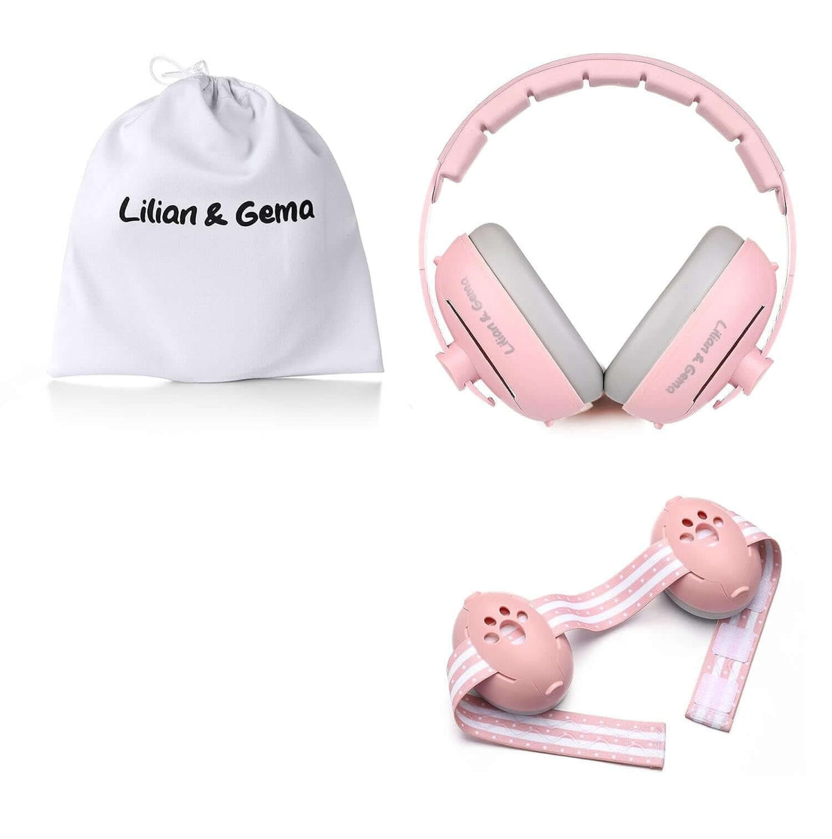 LILIAN & GEMA 2-in-1 noise-reducing protective earmuffs 25 dB + case