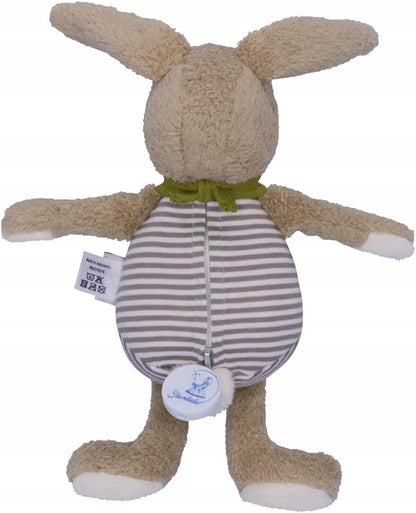 STERNTALER Krolik Happy z pozytywką 24 cm "N. miękka przytulanka królik z paskowanym ubrankiem i uszami