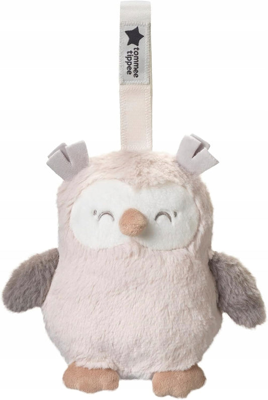 TOMMEE TIPPEE Sowa Ollie ZAWIESZKA z pozytywką i czujnikiem płaczu 15 cm, szara sowa na zawieszce