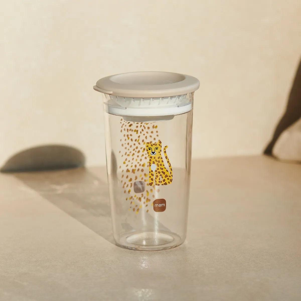 MAM Easy to Drink Cup tasse anti-fuite avec embout 360° 290 ml 8 m+ LÉOPARD