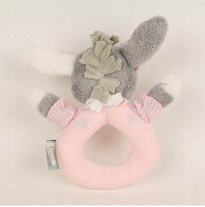 STERNTALER Osiołek Emmi grzechotka 16cm "N, miękka pluszowa zabawka dla niemowląt z grzechotką, różowa