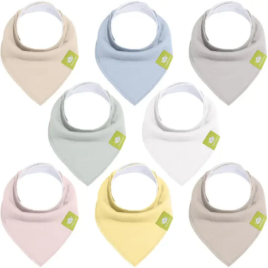 KEABABIES bavoirs bandanas à pression 0-36 mois x8