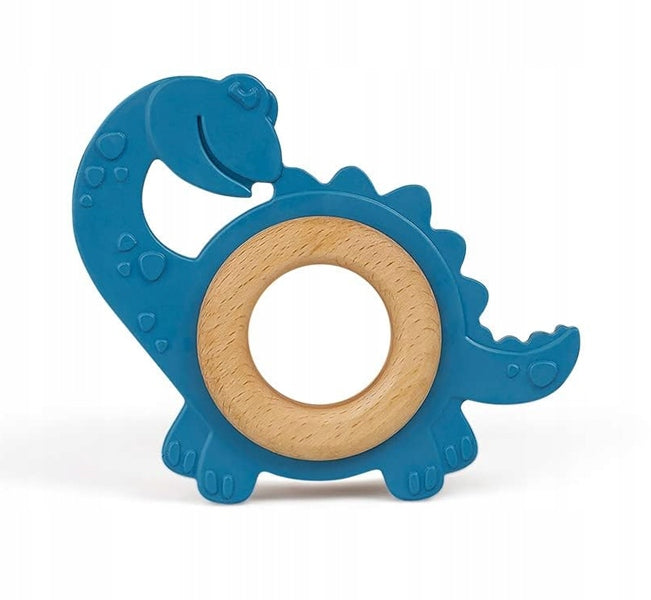 GRUNSPECHT anneau de dentition en caoutchouc et bois DINO 9 x 11 cm 3 m+