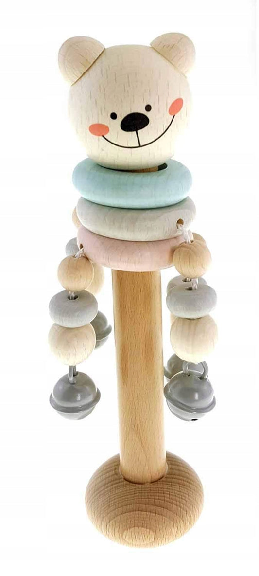 HESS hochet en bois avec grelots 18 cm MIŚ