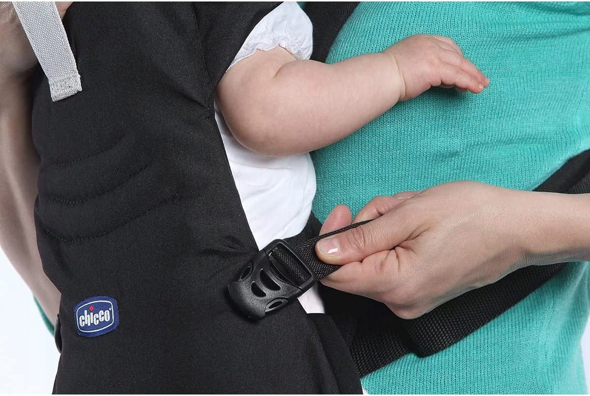 CHICCO EASY FIT nosidełko ergonomiczne, czarne nosidło dla niemowląt od urodzenia, z bezpiecznym zapięciem