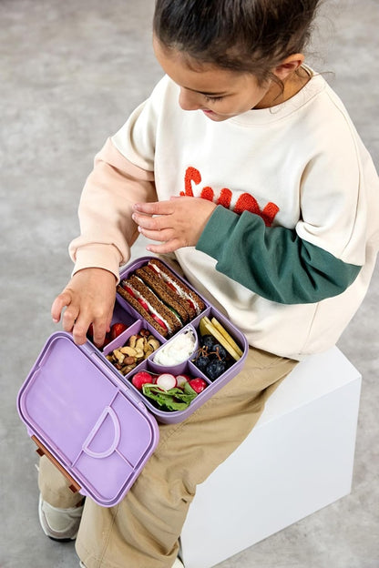 LASSIG Bento śniadaniówka z wyjmowanymi przegrodami 17x21 cm MAŁE SERCE
