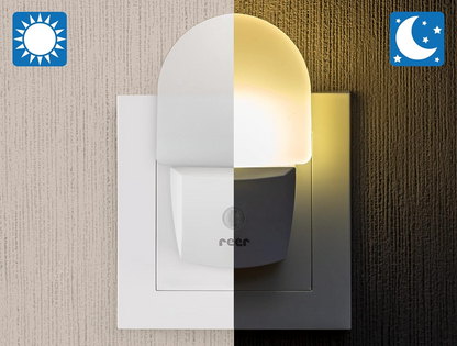 REER NightGuide veilleuse LED à brancher, capteur d'obscurité 6 x 9,5 cm